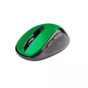 C-TECH Maus WLM-02, schwarz-grün, kabellos, 1600DPI, 6 Tasten, USB-Nano-Empfänger