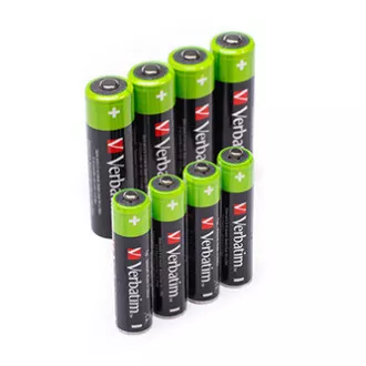 Wiederaufladbare Batterie, AAA (HR03), 1,2 V, 950 mAh, Verbatim, Blister, 4er-Pack