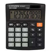 Citizen Taschenrechner SDC810NR, schwarz, Desktop, zehn Ziffern, duale Stromversorgung