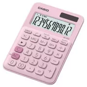 Casio Taschenrechner MS 20 UC PK, rosa, zwölf Ziffern, Doppelnetzteil