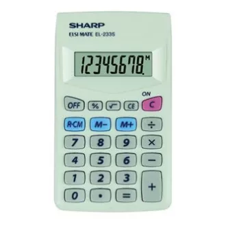 Sharp Rechner EL-233S, weiß, Taschenrechner, acht Ziffern