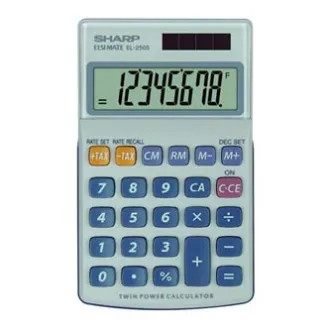 Sharp Rechner EL-250S, grau-blau, Taschenrechner, achtstellig