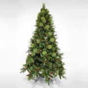 Künstlicher Eurolamp-Weihnachtsbaum mit Tannenzapfen 180 cm