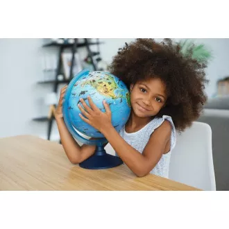 Alaysky Globe 25 cm Zoogeografischer Globus für Vorschulkinder, Beschriftung in Englisch