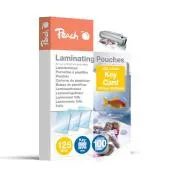 PEACH Laminierfolie Beutel Schlüsselkarte (64x99mm), 125mic, 100Stück