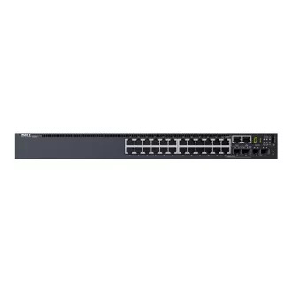 Dell Networking S3124, L3, 24x 1GbE, 2xCombo, 2x 10GbE SFP feste Anschlüsse, Stacking, IO-zu-PSU-Luftstrom, 1x AC PSU Dell Networking S3124, L3, 24x 1GbE, 2xCombo, 2x 10GbE SFP feste Anschlüsse, Stacking, IO-zu-PSU-Luftstrom, 1x AC PSU