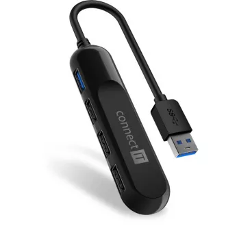 CONNECT IT USB-A-Hub USB 3.0, extern, SCHWARZ