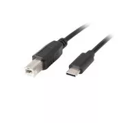 LANBERG USB-C (M) auf USB-B (M) 2.0 Kabel 1,8m, schwarz