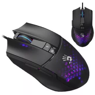 A4tech BLOODY L65 Max Honeycomb, RGB beleuchtete Gaming-Maus, 12000 DPI, schwarz, USB
