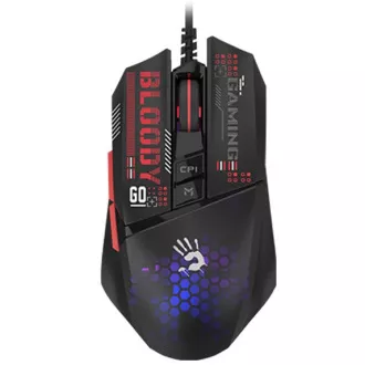 A4tech BLOODY W60 Max Mini, RGB-beleuchtete Gaming-Maus, 12000 DPI, schwarz, USB A4tech BLOODY W60 Max Mini, RGB-beleuchtete Gaming-Maus, 12000 DPI, schwarz, USB
