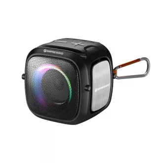 C-TECH Impressio Qubis Mini-Lautsprecher, Bluetooth, Leser, USB, AUX, RGB-Hintergrundbeleuchtung, FM, USB-C