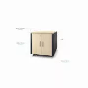 APC NetShelter Soundproof, 12U, Server-Rack-Gehäuse, Ahorn