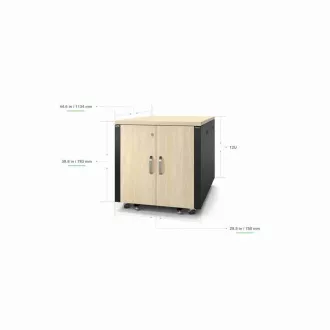 APC NetShelter Soundproof, 12U, Server-Rack-Gehäuse, Ahorn APC NetShelter Soundproof, 12U, Server-Rack-Gehäuse, Ahorn