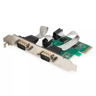 Digitus Adapter PCI Express x1 2xserielle Schnittstelle,  Low Profile Chipsatz: ASIX99100