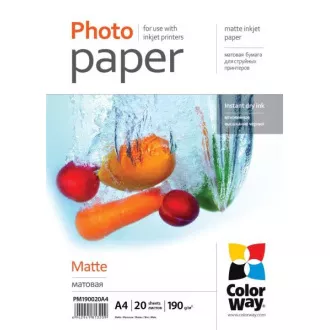 COLORWAY Fotopapier/ matt 190g/m2, A4/ 20 Stück