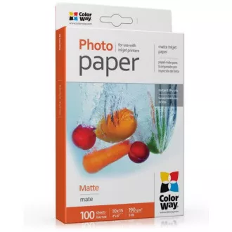 COLORWAY Fotopapier/ matt 190g/m2, 10x15/ 100 Stück