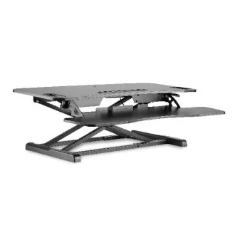 DIGITUS Standfuß zur Höhenverstellung der Arbeitsfläche zum Sitzen/Stehen 95x61x11-46cm; Untere Tastatur- und Mausablage