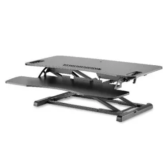 DIGITUS Standfuß zur Höhenverstellung der Arbeitsfläche zum Sitzen/Stehen 95x61x11-46cm; Untere Tastatur- und Mausablage