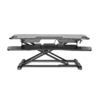 DIGITUS Standfuß zur Höhenverstellung der Arbeitsfläche zum Sitzen/Stehen 95x61x11-46cm; Untere Tastatur- und Mausablage