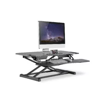 DIGITUS Standfuß zur Höhenverstellung der Arbeitsfläche zum Sitzen/Stehen 95x61x11-46cm; Untere Tastatur- und Mausablage