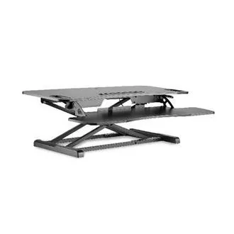 DIGITUS Standfuß zur Höhenverstellung der Arbeitsfläche zum Sitzen/Stehen 95x61x11-46cm; Untere Tastatur- und Mausablage