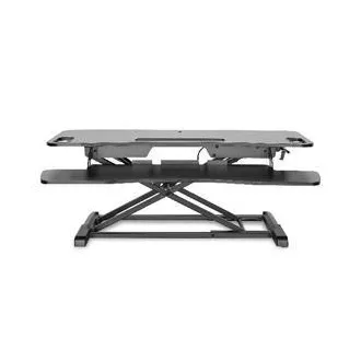 DIGITUS Standfuß zur Höhenverstellung der Arbeitsfläche zum Sitzen/Stehen 95x61x11-46cm; Untere Tastatur- und Mausablage