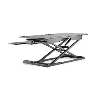 DIGITUS Standfuß zur Höhenverstellung der Arbeitsfläche zum Sitzen/Stehen 95x61x11-46cm; Untere Tastatur- und Mausablage