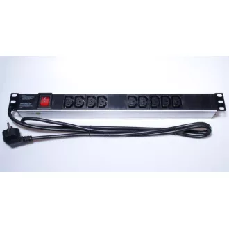 PremiumCord Power Panel für 19"-Rack 1U, 9xIEC (C13), 2m Kabel, Schalter PremiumCord Power Panel für 19"-Rack 1U, 9xIEC (C13), 2m Kabel, Schalter