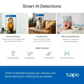 TP-LINK Tapo C220 - IP-Kamera mit Neigung und WiFi, 4MP (2560*1440), ONVIF TP-LINK Tapo C220 - IP-Kamera mit Neigung und WiFi, 4MP (2560*1440), ONVIF