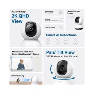 TP-LINK Tapo C220 - IP-Kamera mit Neigung und WiFi, 4MP (2560*1440), ONVIF TP-LINK Tapo C220 - IP-Kamera mit Neigung und WiFi, 4MP (2560*1440), ONVIF