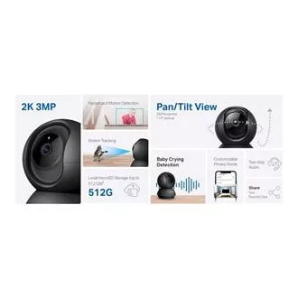 TP-Link Tapo C211 - IP-Kamera mit Neigung und WiFi, 3MP (2304 x 1296), ONVIF