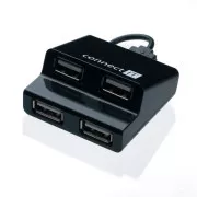 CONNECT IT USB-Hub 4 Anschlüsse STEP - schwarz