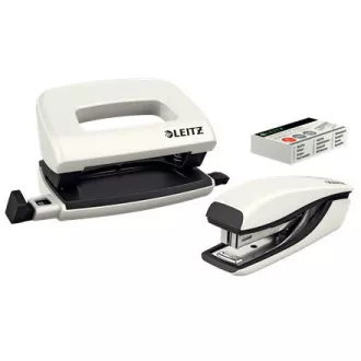 LEITZ Mini Hefter und Locher Set WOW, perlweiß LEITZ Mini Hefter und Locher Set WOW, perlweiß