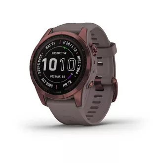 Garmin Fenix 7S PRO Sapphire Solar, Titan dunkel Bronze / Grau Band Garmin Fenix 7S PRO Sapphire Solar, Titan dunkel Bronze / Grau Band