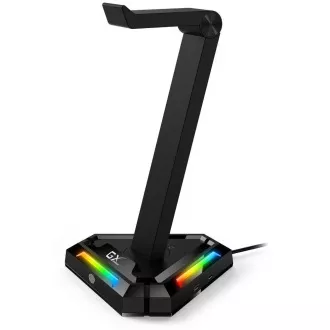Genius GX-UH100, Standfuß, Gaming-Headset mit USB-HUB, RGB-Hintergrundbeleuchtung, 2x USB, 2x USB-C, schwarz