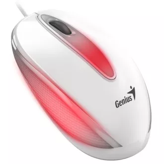 Genius DX-Mini / Maus, kabelgebunden, optisch, 1000DPI, 3 Tasten, USB, RGB LED, weiß