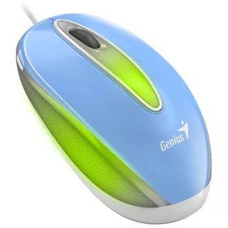 Genius DX-Mini / Maus, kabelgebunden, optisch, 1000DPI, 3 Tasten, USB, RGB LED, blau