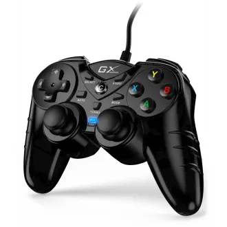 Genius GX Gaming GX-17UV, Gamepad, kabelgebunden, vibrierend, für PC und PS3, USB, schwarz