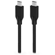 Genius ACC-C2CC-3A, Kabel, USB-C/USB-C, USB 3.0, 3A, PD 60W, geflochten, 1m, schwarz