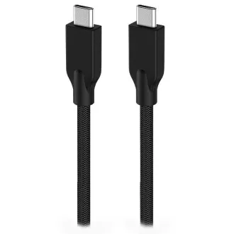 Genius ACC-C2CC-3A, Kabel, USB-C/USB-C, USB 3.0, 3A, PD 60W, geflochten, 1m, schwarz