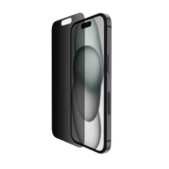 Belkin SCREENFORCE™ TemperedGlass Privacy Anti-Microbial schützendes Privatglas für iPhone 15 / 14 Pro