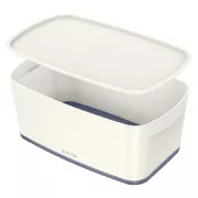 LEITZ Aufbewahrungsbox mit Deckel MyBox, Größe S, weiß/grau