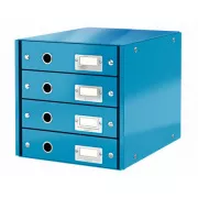 LEITZ Click&Store Schubladenbox, 4 Schubladen, blau