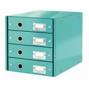 LEITZ Click&Store Schubladenbox, 4 Schubladen, eisblau