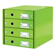 LEITZ Click&Store Schubladenbox, 4 Schubladen, grün