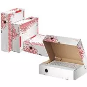 LEITZ Esselte Speedbox Schnellhefterbox 150 mm, weiß-rot