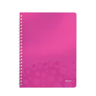 LEITZ Notizbuch WOW A4, PP, Linie, rosa
