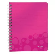 LEITZ Notizbuch WOW A5, PP, Linie, rosa