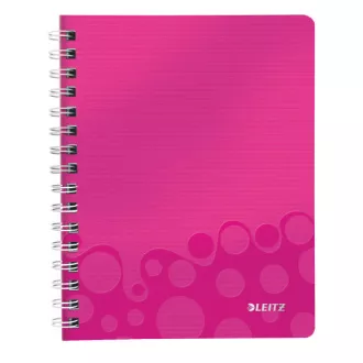 LEITZ Notizbuch WOW A5, PP, Linie, rosa