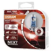OSRAM Glühlampe H4 12V, 60/55W Night Breaker Laser 64193NL - 2er Set